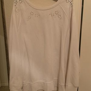 Old navy white embroidered sweater
